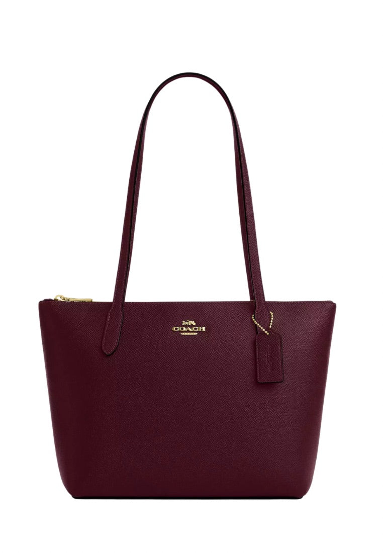 Fiona Zip Tote Bag Dark Wine