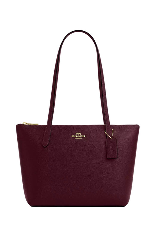 Fiona Zip Tote Bag Dark Wine