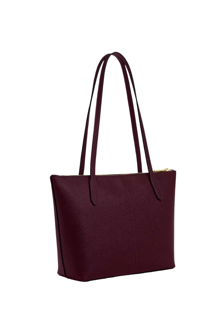 Fiona Zip Tote Bag Dark Wine