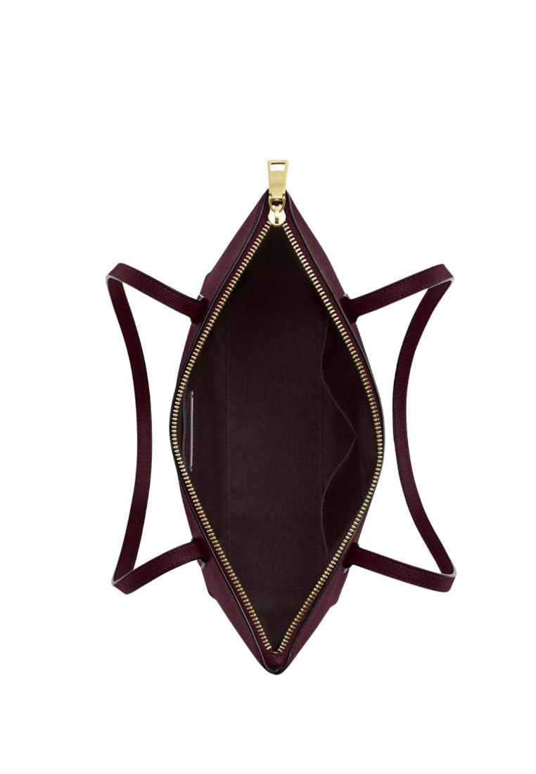 Fiona Zip Tote Bag Dark Wine