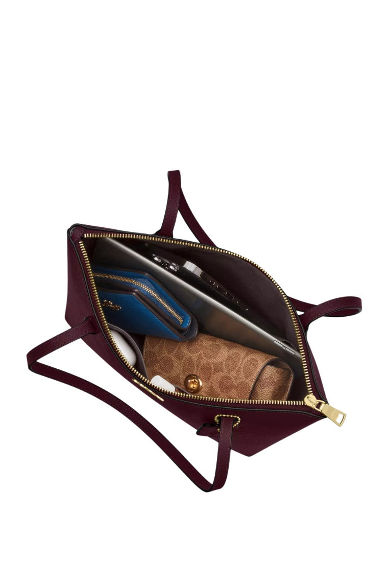 Fiona Zip Tote Bag Dark Wine
