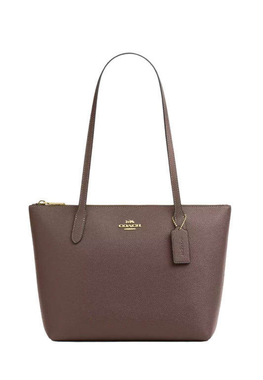 Fiona Zip Tote Bag Gold Dark Stone