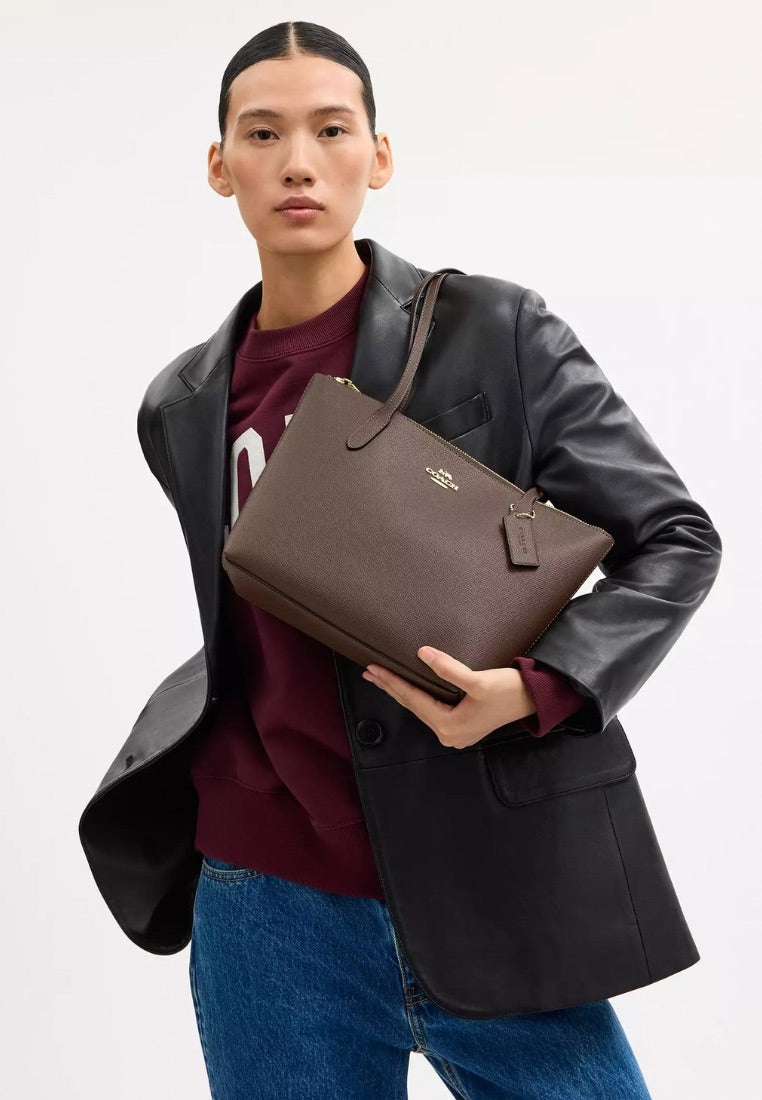 Fiona Zip Tote Bag Gold Dark Stone