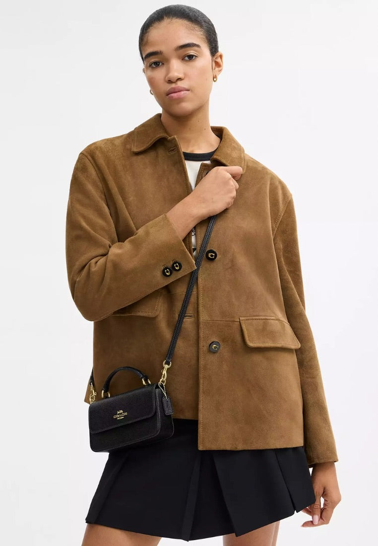 Mini Josie Top Handle Bag Gold Black