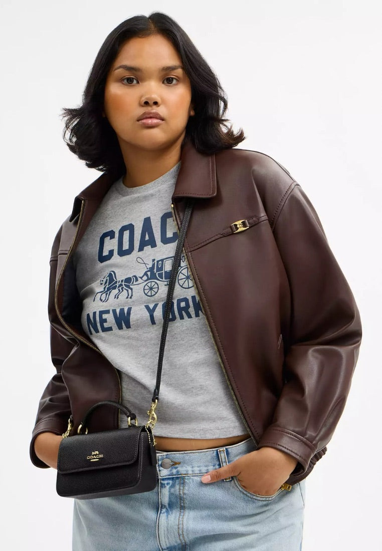 Mini Josie Top Handle Bag Gold Black