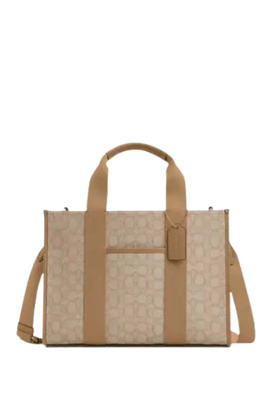 Smith Tote Bag In Signature Jacquard Light Khaki