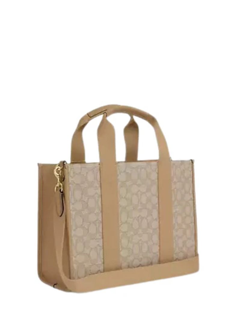 Smith Tote Bag In Signature Jacquard Light Khaki