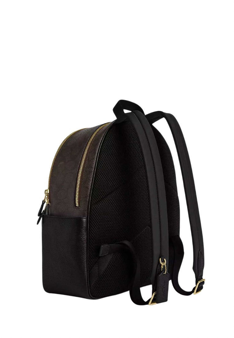 Court Backpack In Signature Canvas Walnut Black