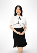 Ribbon Tie White Blouse By G&B