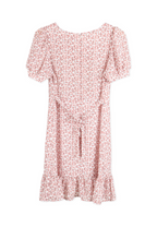 Bubble Sleeve Floral Dress Pink By Youkki