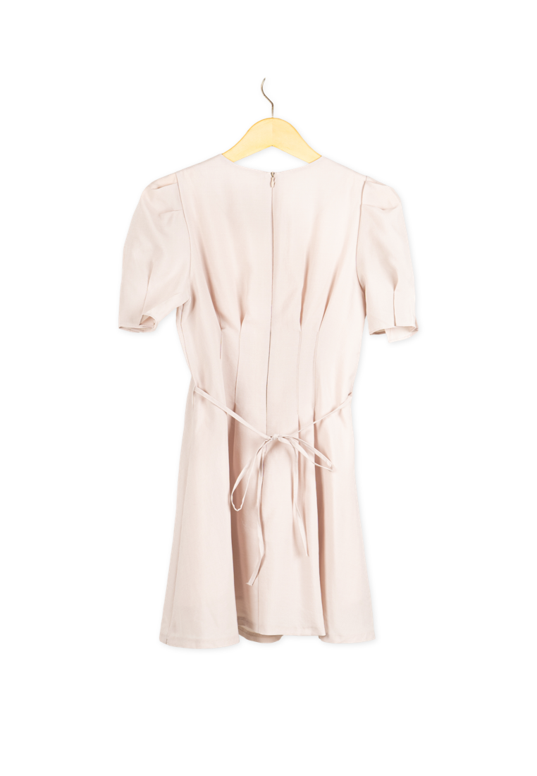 Cream Puff Sleeve Dress