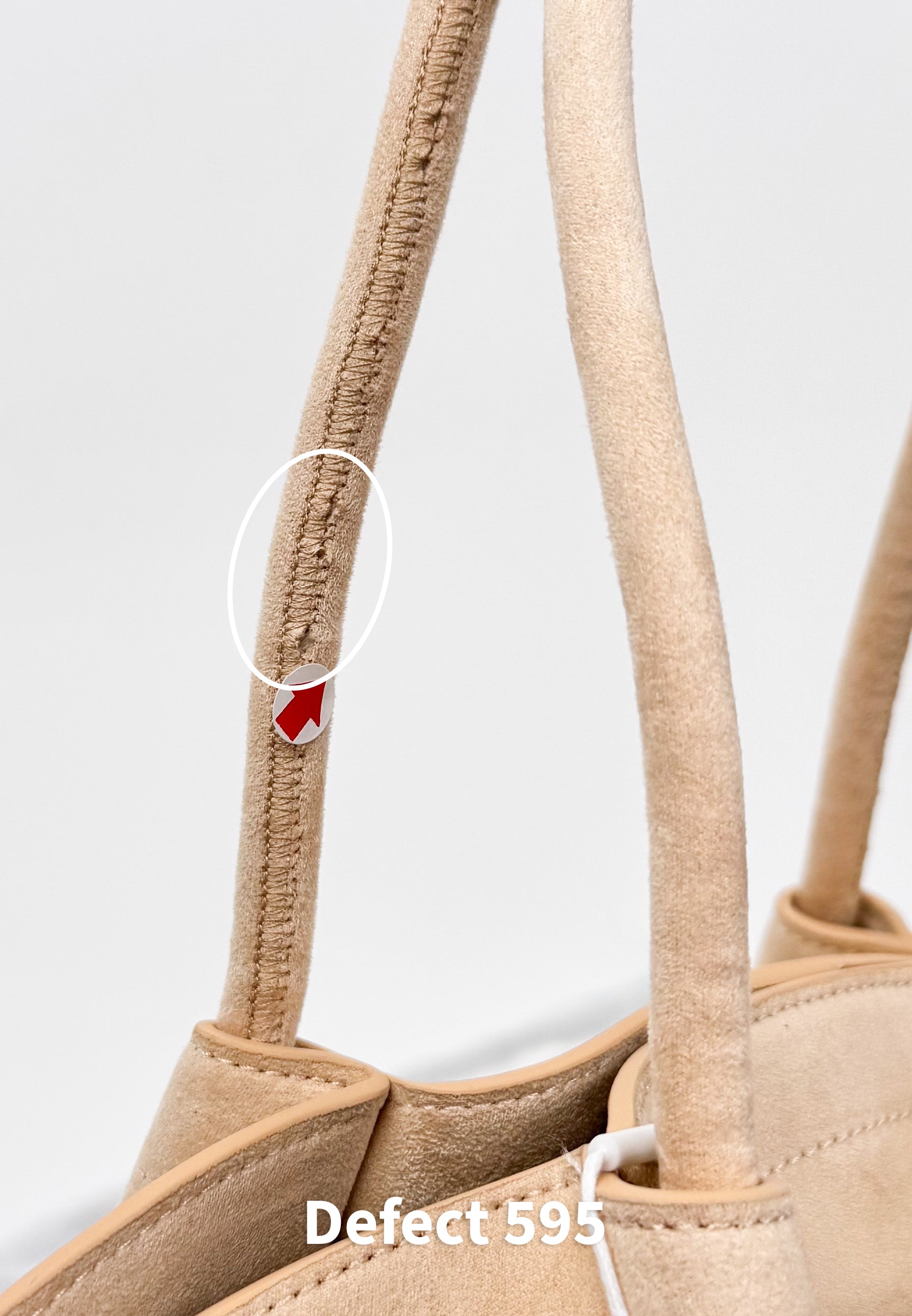 Hana Medium Faux Suede Tote Bag - Off White