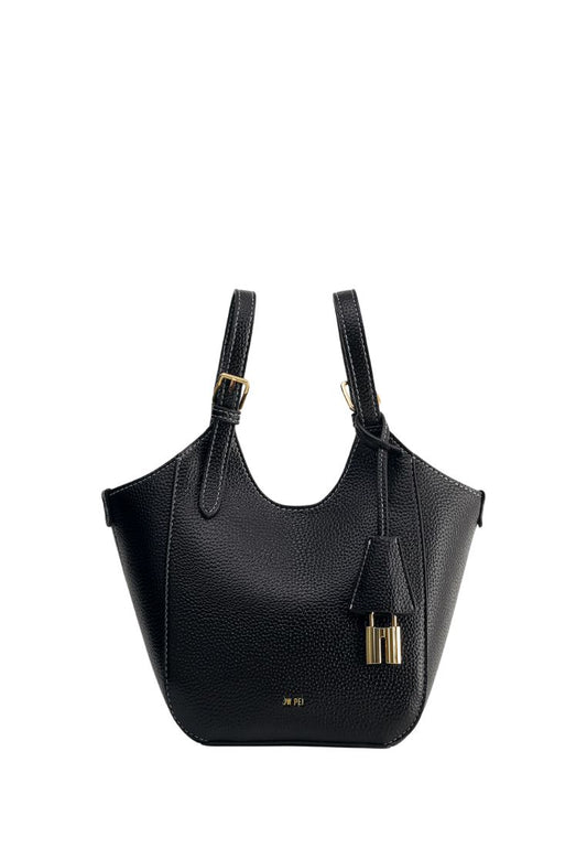 Ines Padlock Tote Bag - Black