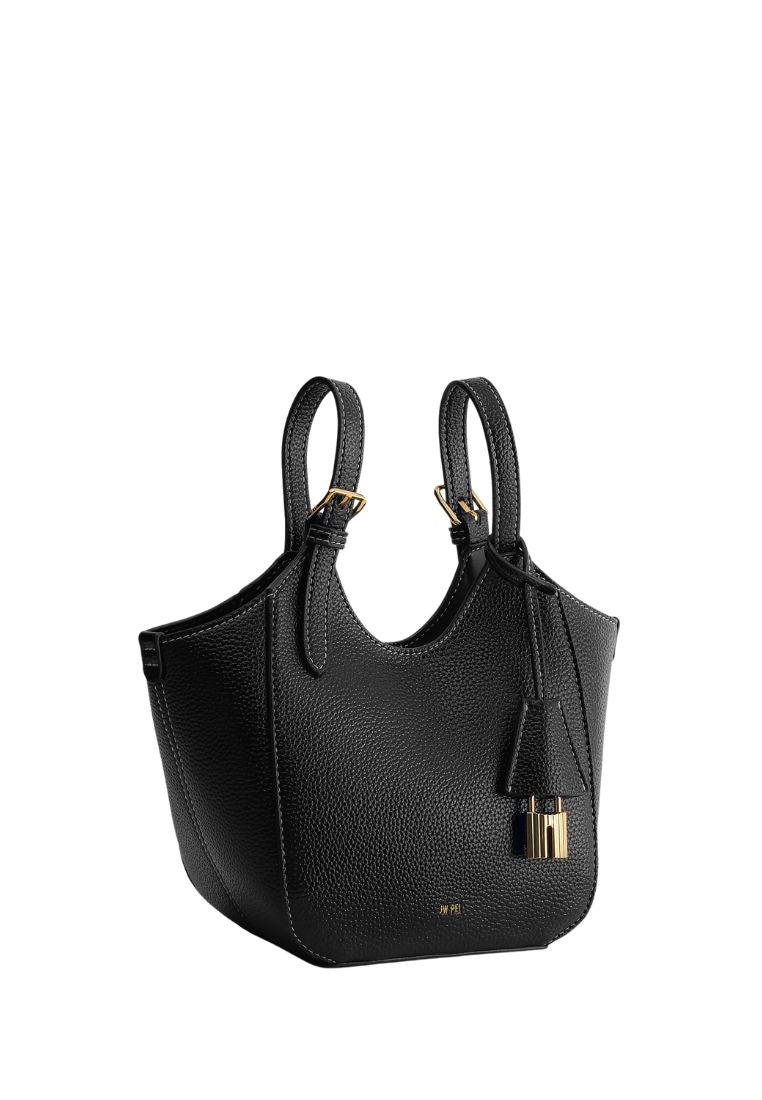 Ines Padlock Tote Bag - Black