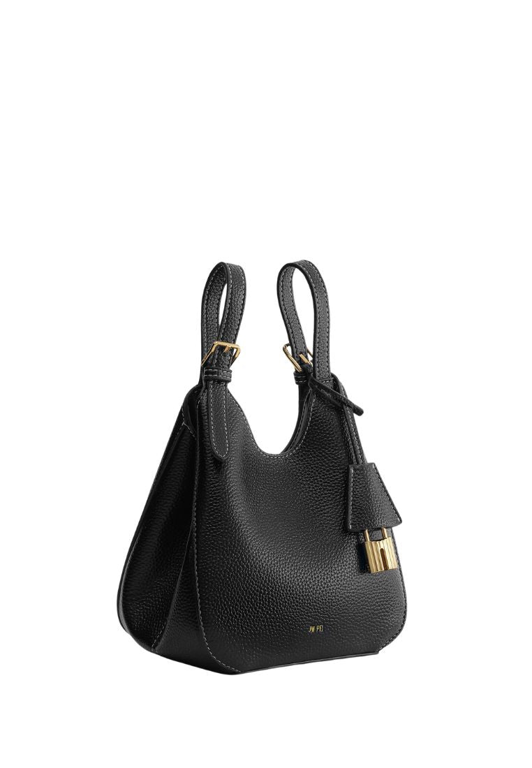 Ines Padlock Tote Bag - Black