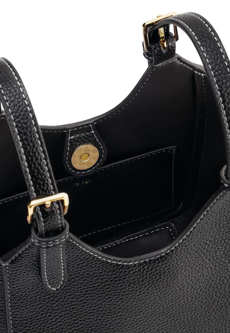 Ines Padlock Tote Bag - Black