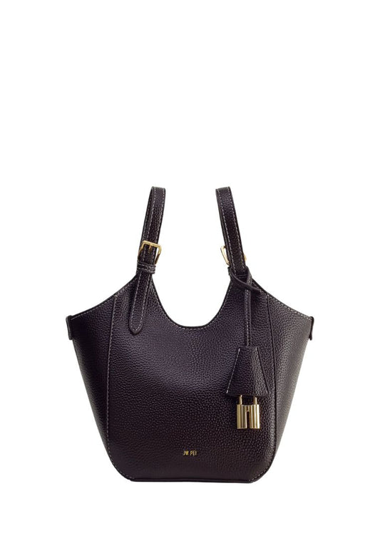 Ines Padlock Tote Bag - Dark Brown