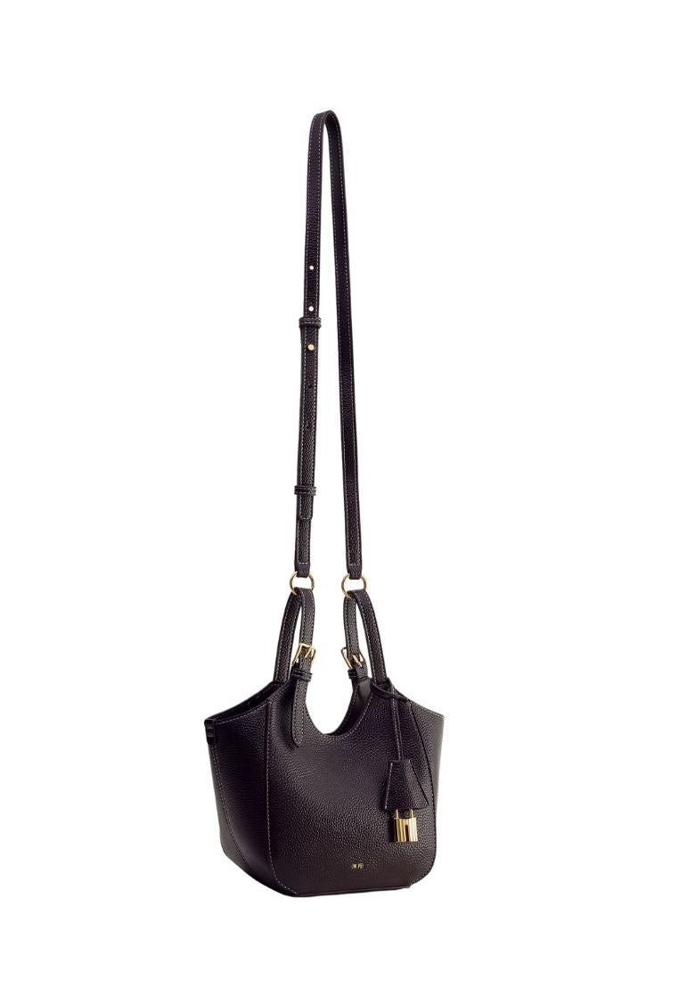 Ines Padlock Tote Bag - Dark Brown