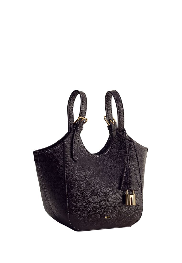 Ines Padlock Tote Bag - Dark Brown