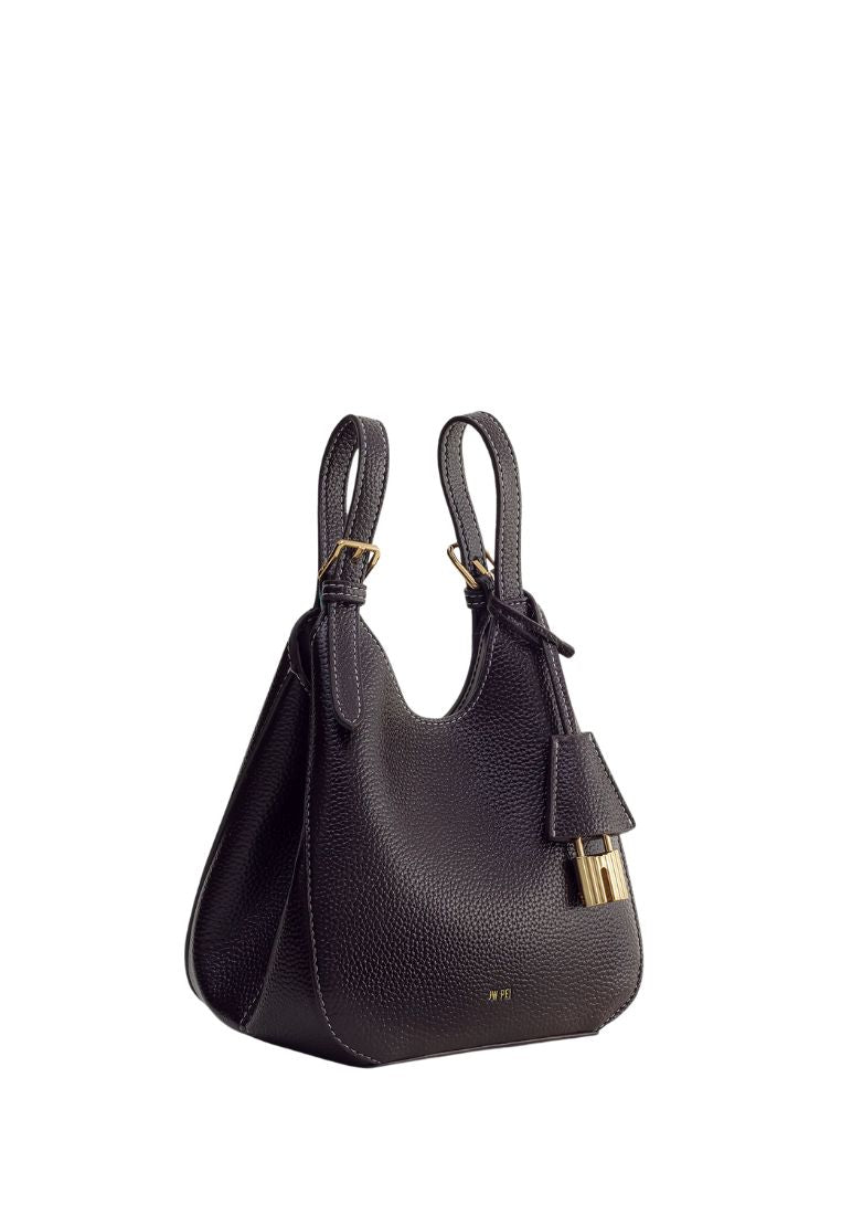 Ines Padlock Tote Bag - Dark Brown