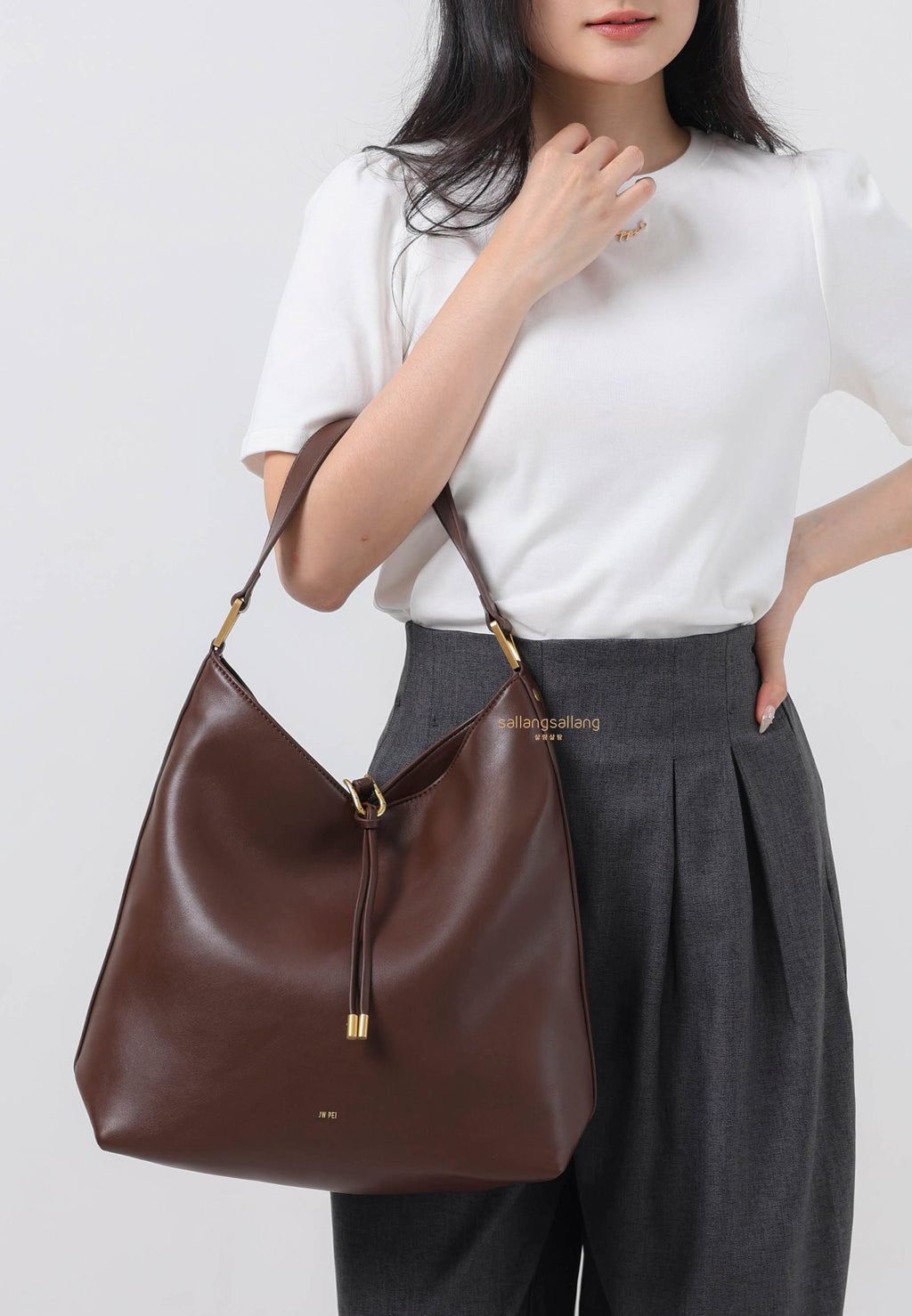 Aria Shoulder Bag - Dark Brown