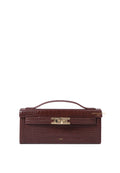 Bria Structured Top Handle Bag - Brown Croc