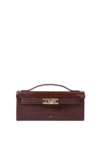 Bria Structured Top Handle Bag - Brown Croc