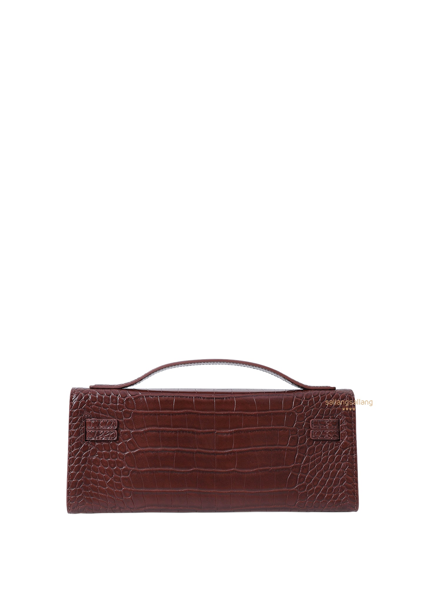 Bria Structured Top Handle Bag - Brown Croc