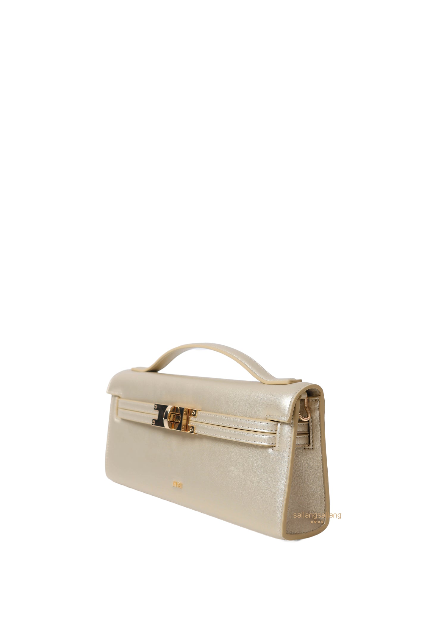 Bria Structured Top Handle Bag - Gold