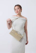 Bria Structured Top Handle Bag - Gold