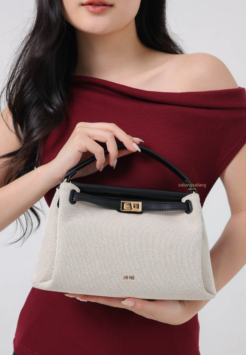 Carmen Top Handle Bag - Black Canvas