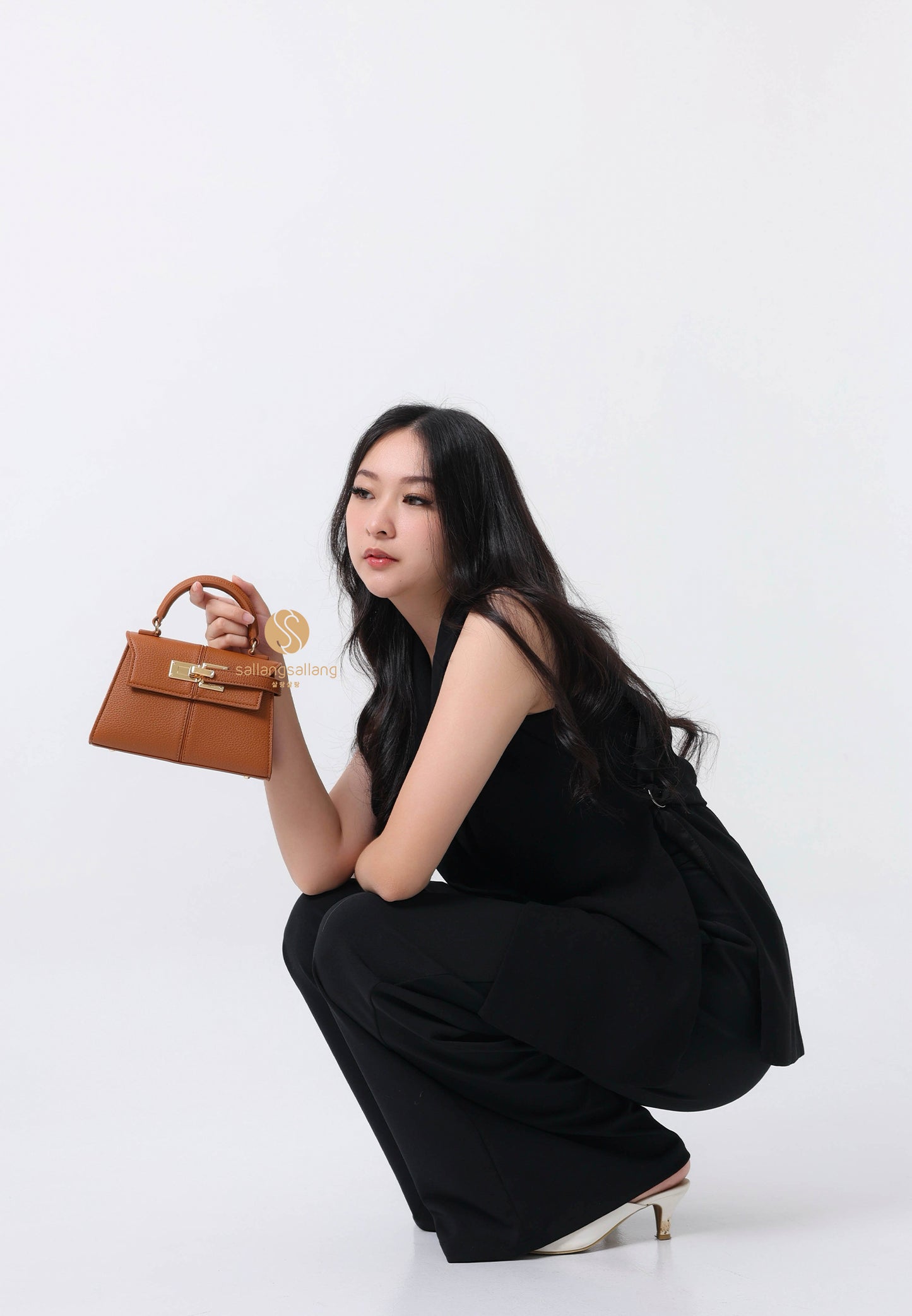 Elise Top Handle Bag - Brown