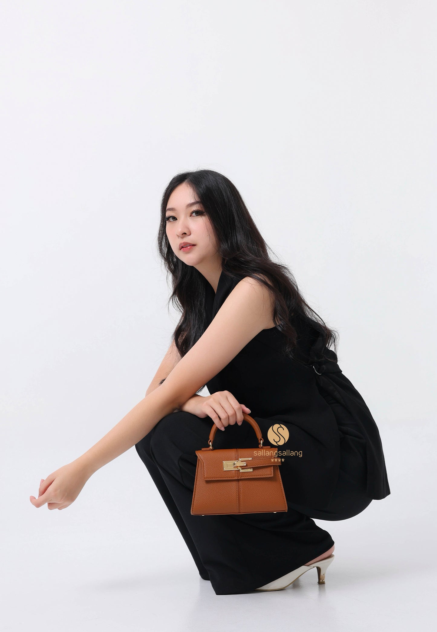 Elise Top Handle Bag - Brown