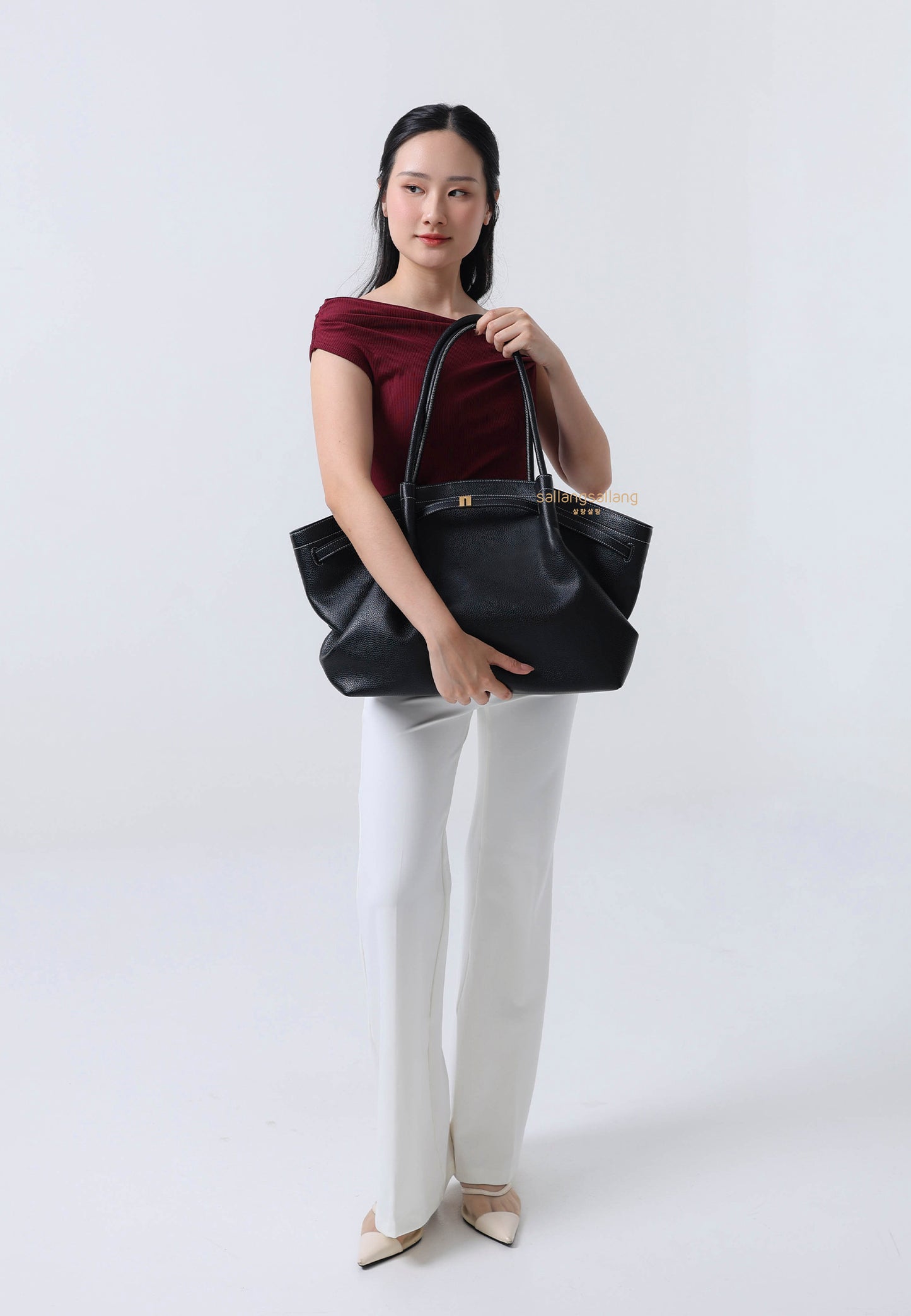 Hana Large Tote Bag - Black