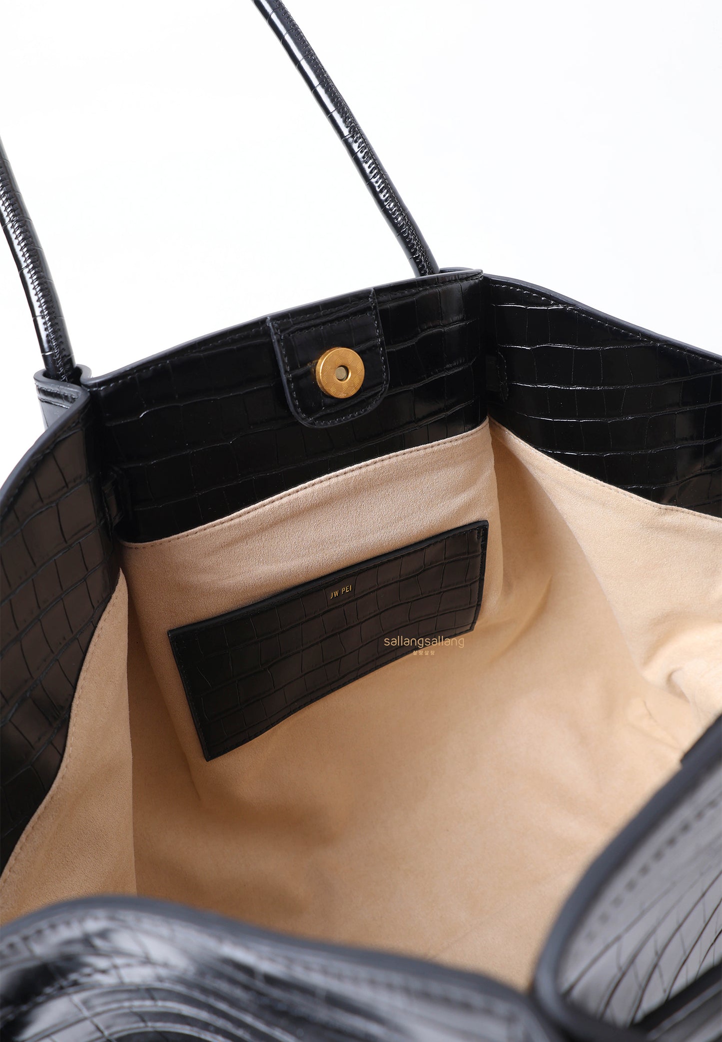 Hana Large Tote Bag - Black Croc