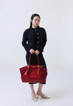 Hana Large Tote Bag - Claret