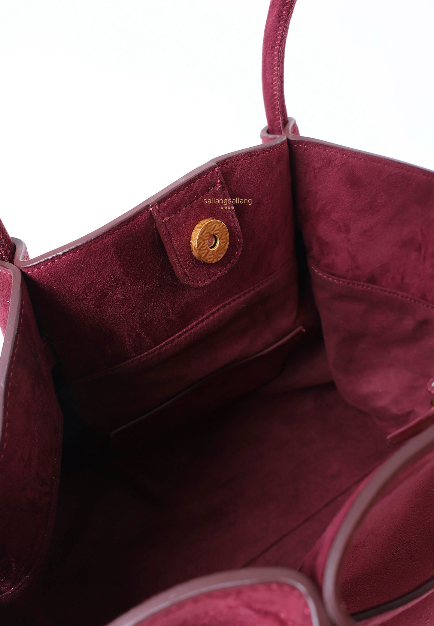 Hana Faux Suede Medium Tote Bag - Claret