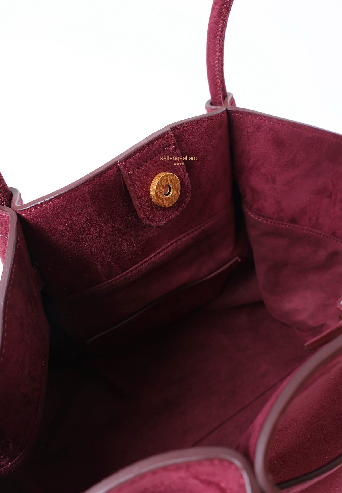 Hana Faux Suede Medium Tote Bag - Claret