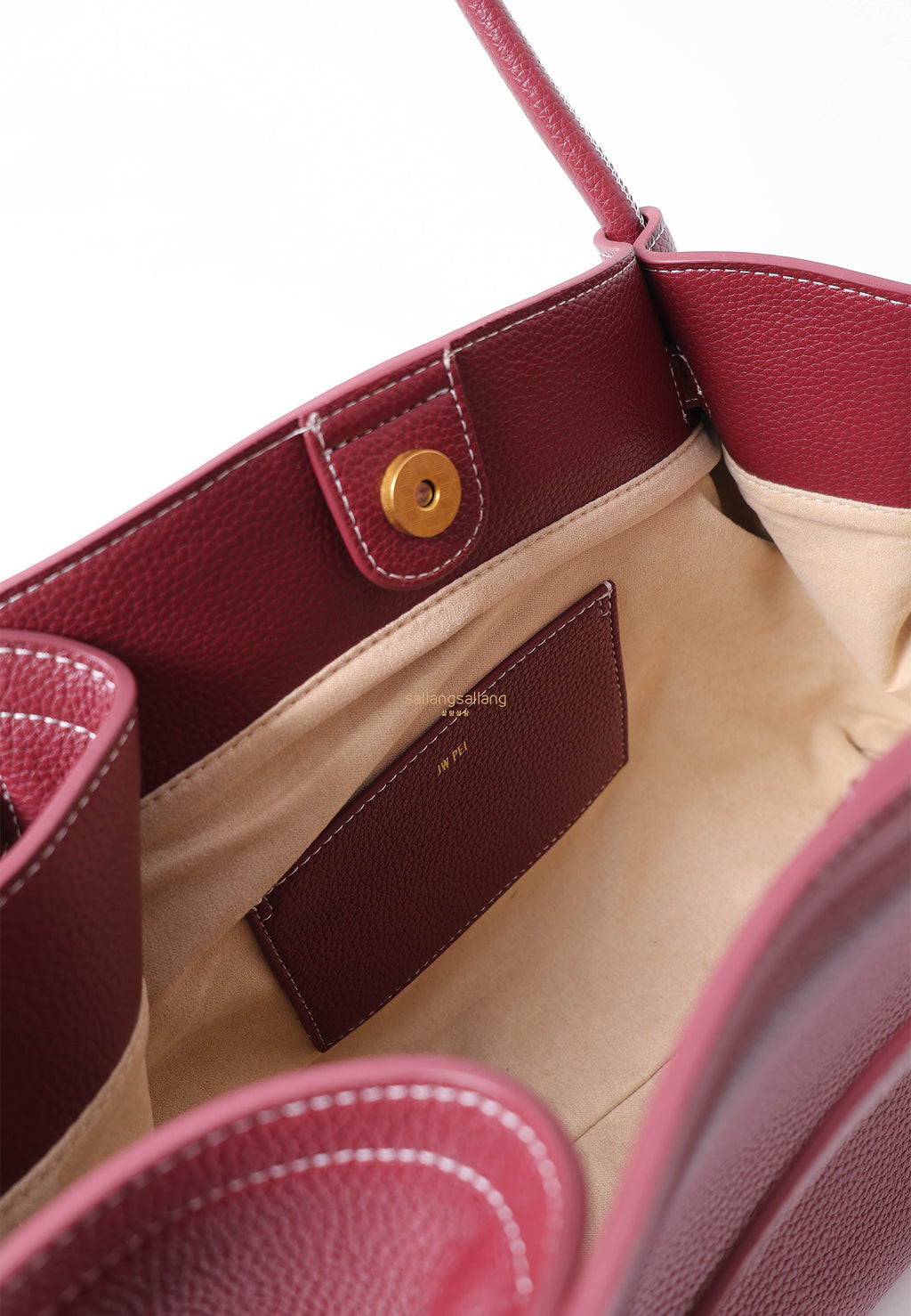 Hana Wide Tote Bag - Claret
