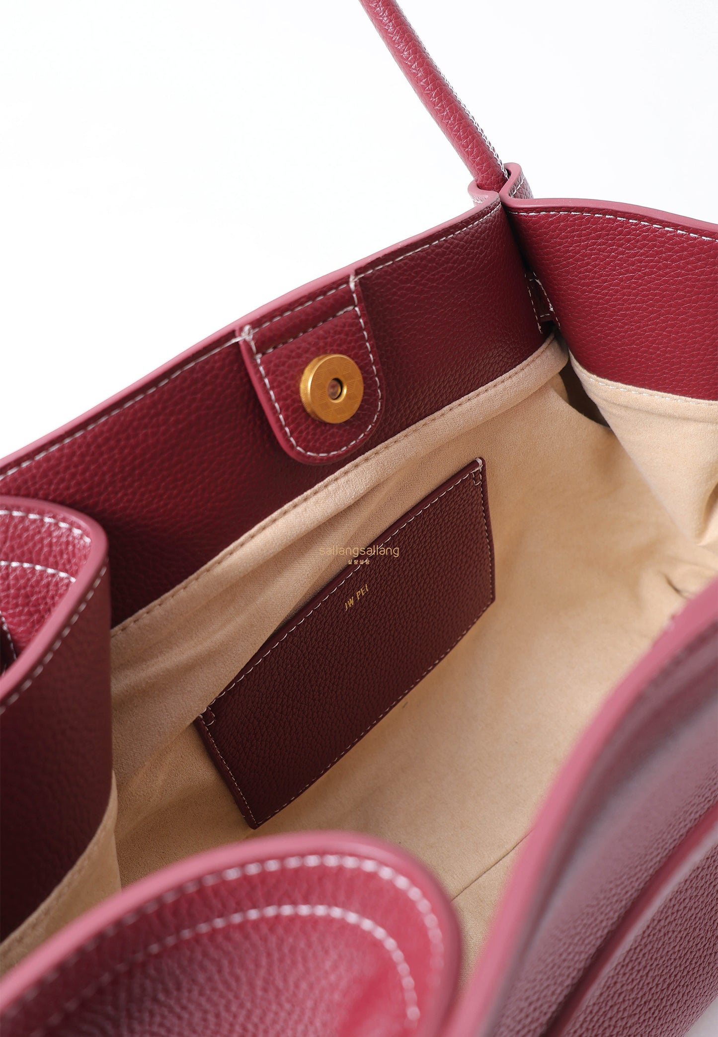 Hana Wide Tote Bag - Claret
