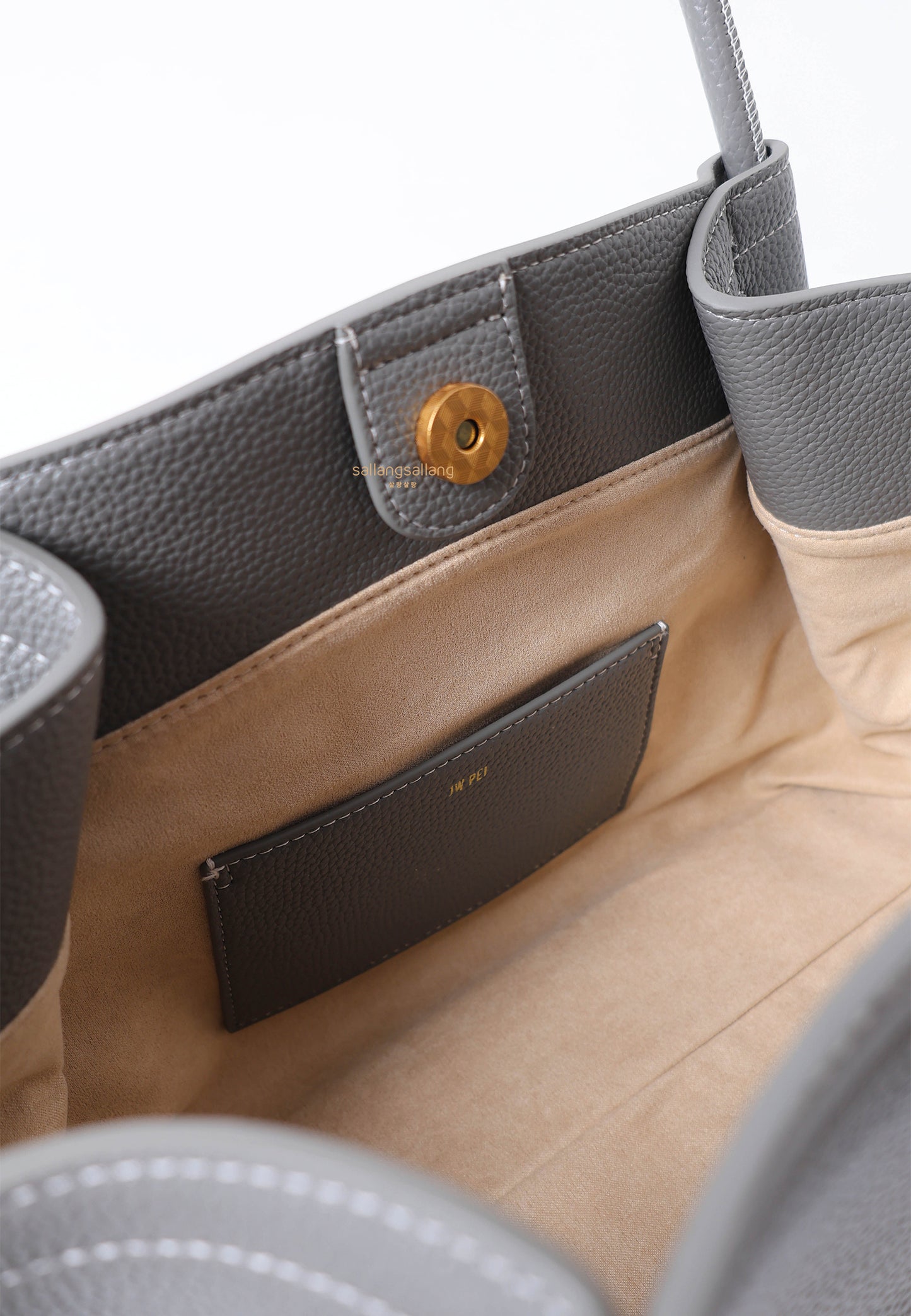 Hana Wide Tote Bag - Grey