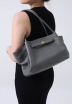 Hana Wide Tote Bag - Grey