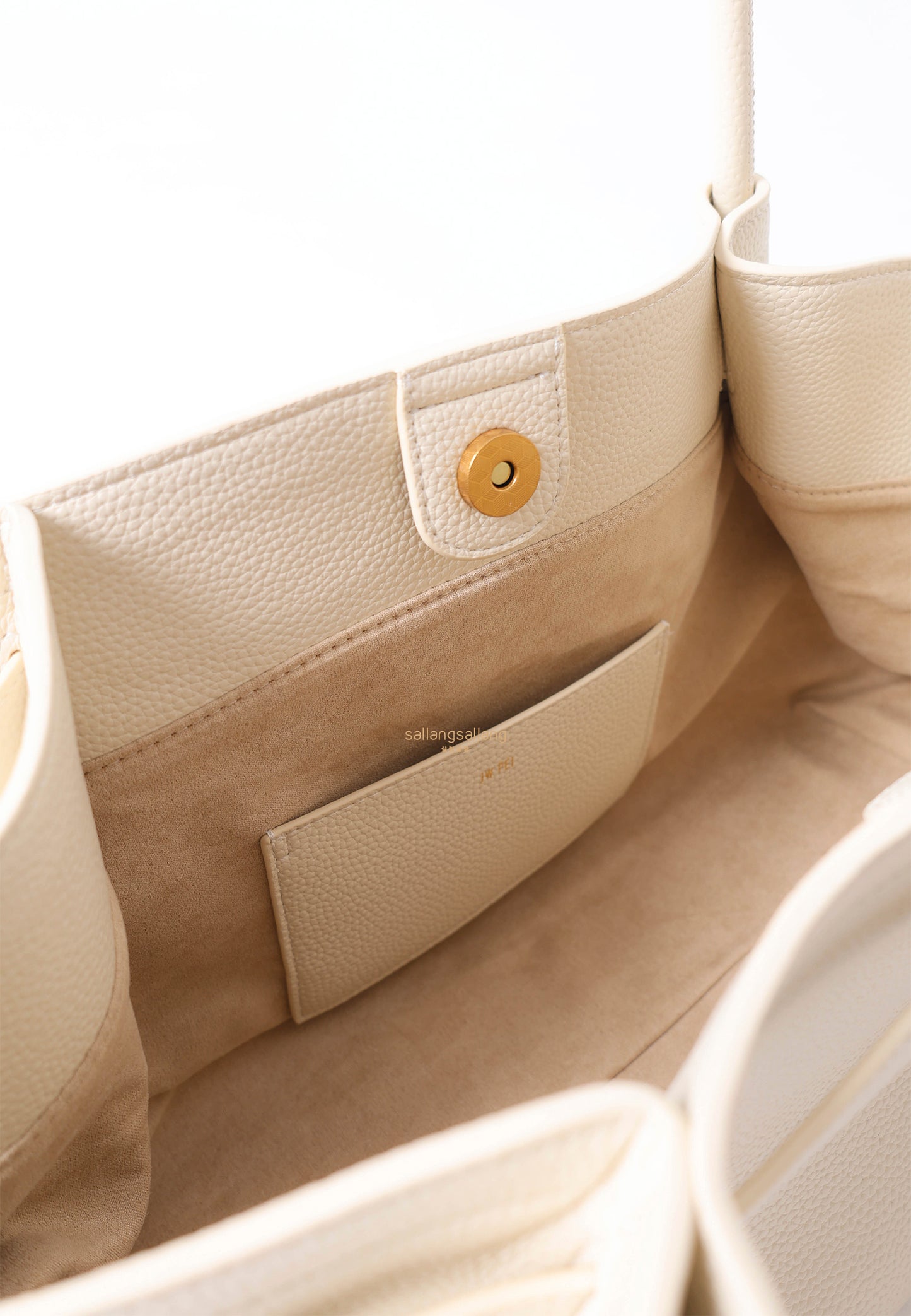 Hana Wide Tote Bag - White