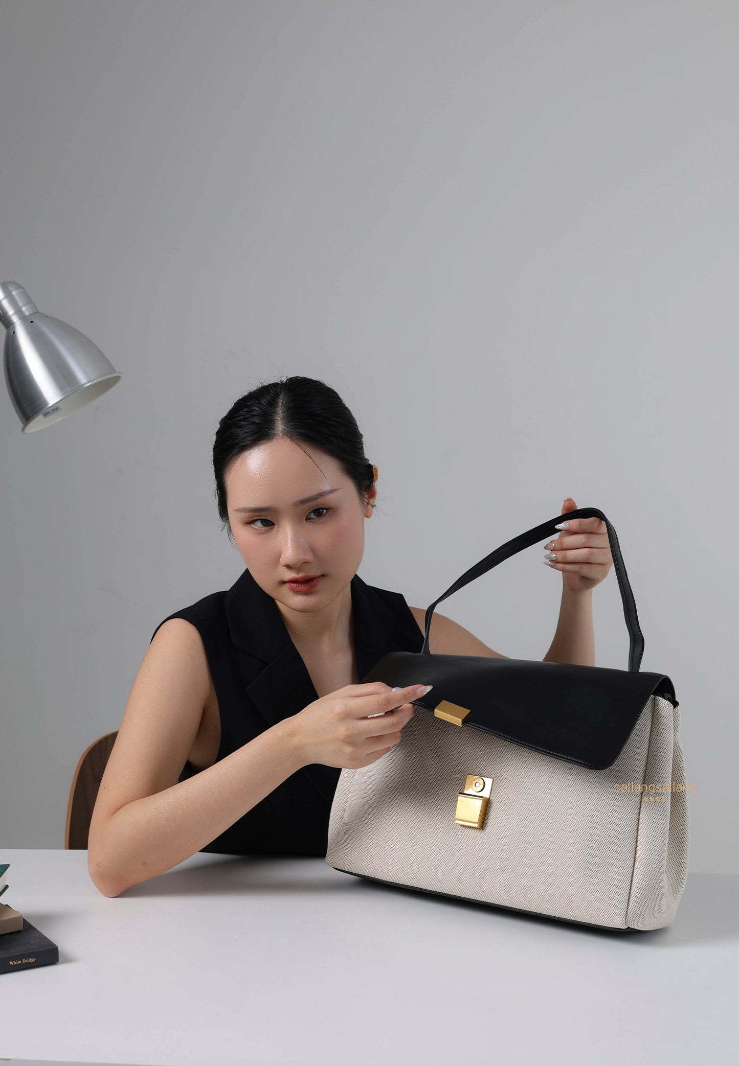 Hilary Shoulder Bag - Black Canvas