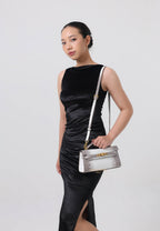Noor Top Handle Bag - White Croc