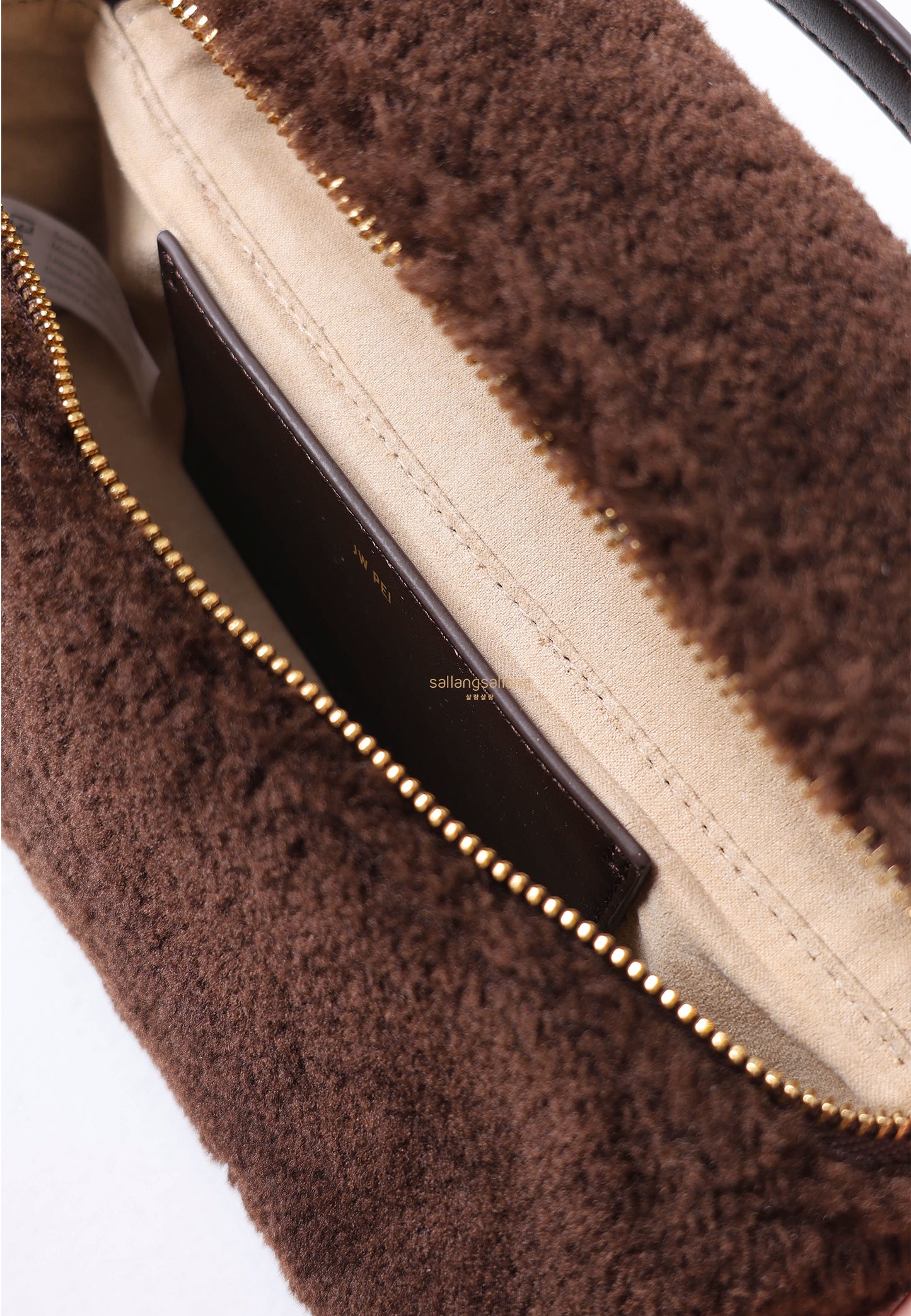 Thea Faux Fur Top Handle Bag - Mocha Brown