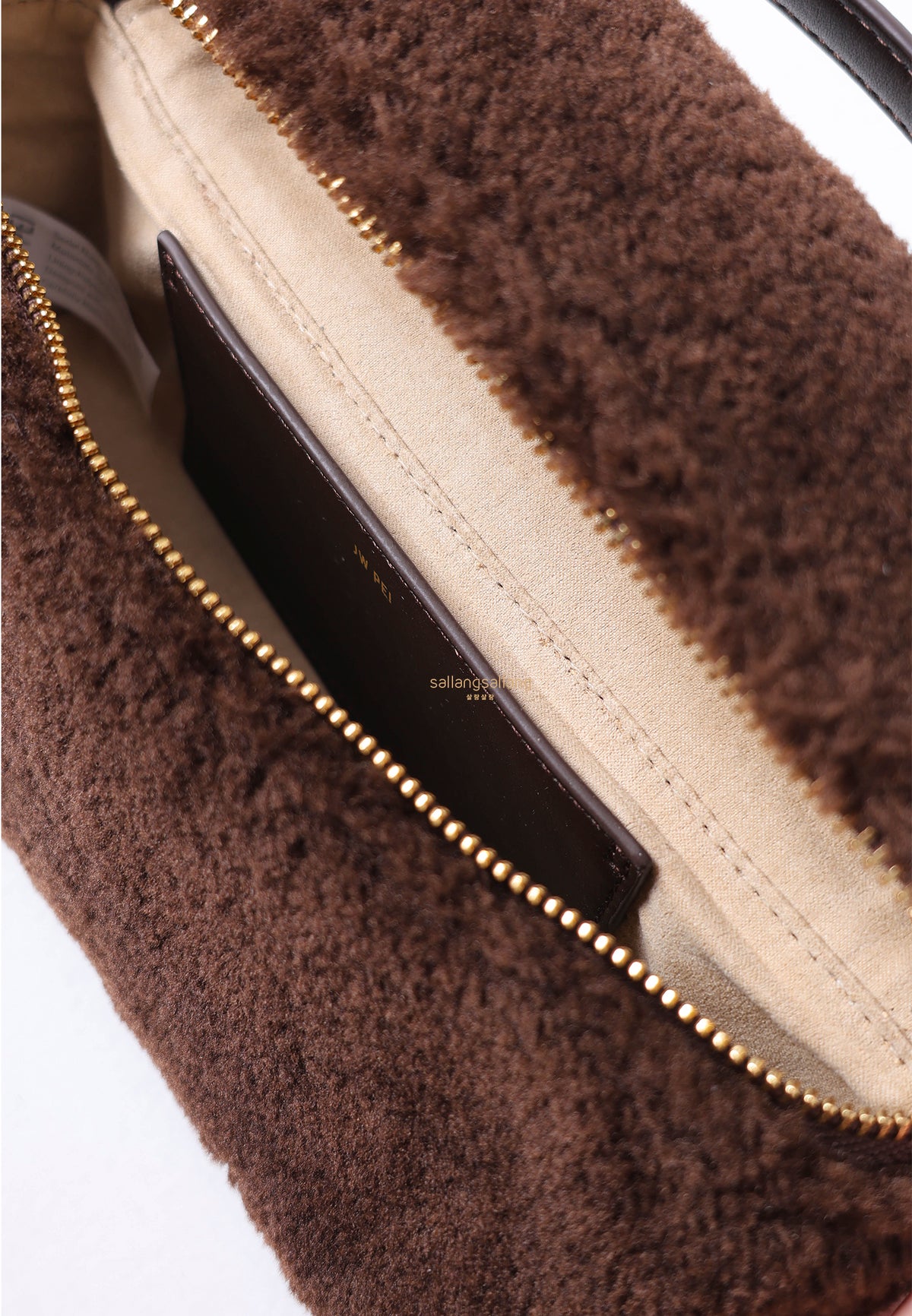 Thea Faux Fur Top Handle Bag - Mocha Brown