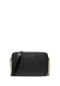 Jet Set Large Saffiano Leather Crossbody Bag Black