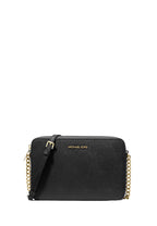 Jet Set Large Saffiano Leather Crossbody Bag Black