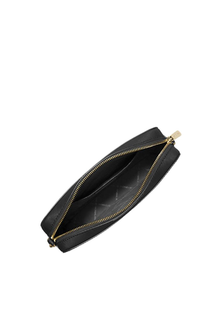 Jet Set Large Saffiano Leather Crossbody Bag Black